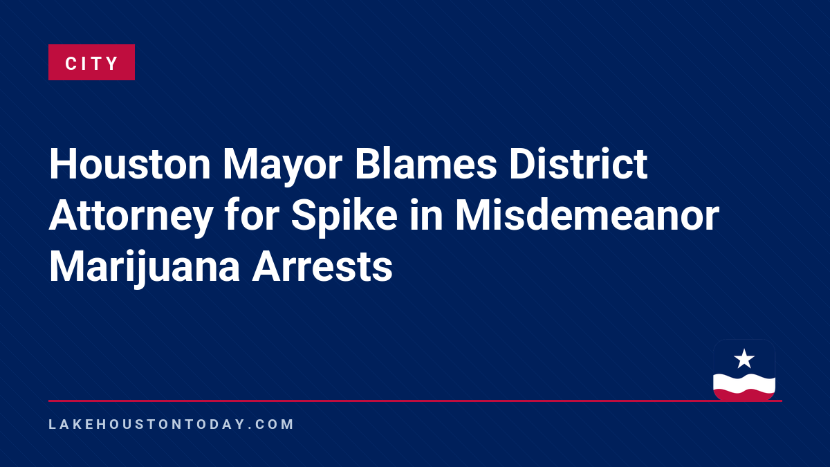 City - Houston Mayor Blames District Attorney for Spike in Misdemeanor Marijuana Arrests